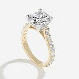 Two toned yellow and white ring with stones set in the side.