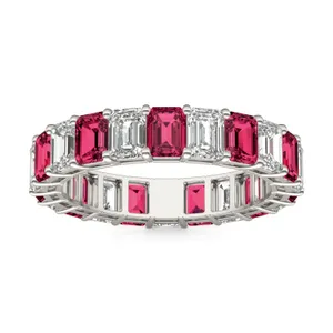 Ruby Alternating Basket Eternity Band image, 