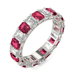Ruby Alternating Basket Eternity Band image, 