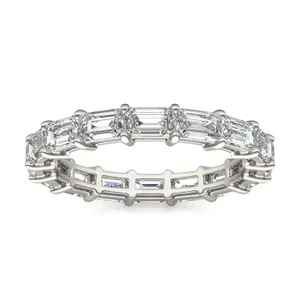 Emerald East-West Basket Eternity Band image, 