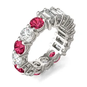 Alternating Ruby Paradox Eternity Band Wedding Ring image, 