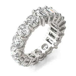 Round And Emerald Paradox Eternity Band image, 
