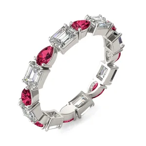 Piper Alternating Ruby Eternity Band image, 