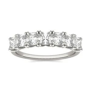Asscher Claw Prong Trellis Anniversary Band image, 