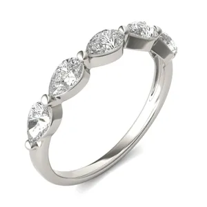 Pear Single Prong Anniversary Band image, 
