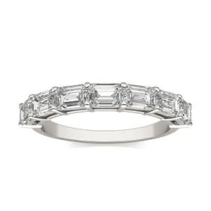 Emerald East-West Basket Anniversary Band image, 