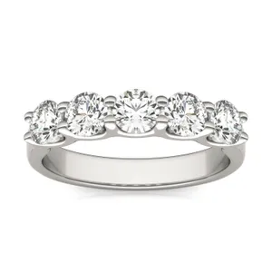 Round Brilliant Cinque Anniversary Band image, 