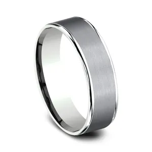 Grey Satin Eclipse Wedding Ring image, 