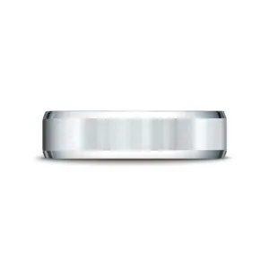 Beveled Edge Satin Finish Wedding Ring image, 