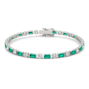 Emerald Alternating Imperial Tennis Bracelet image, 