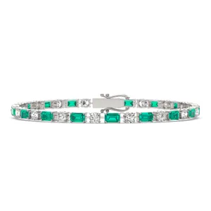 Emerald Alternating Imperial Tennis Bracelet image, 