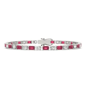 Ruby Alternating Imperial Tennis Bracelet image, 