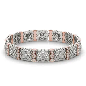 Pavé Signature Two Toned Tennis Bracelet image, 