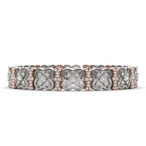 Pavé Signature Two Toned Tennis Bracelet image, 