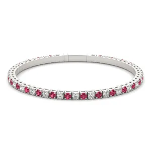 Ruby Flexible Eternity Bangle Bracelet image, 