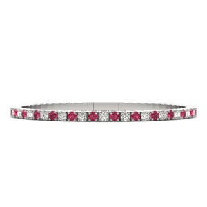 Ruby Flexible Eternity Bangle Bracelet image, 