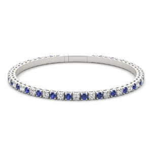 Sapphire Flexible Eternity Bangle Bracelet image, 