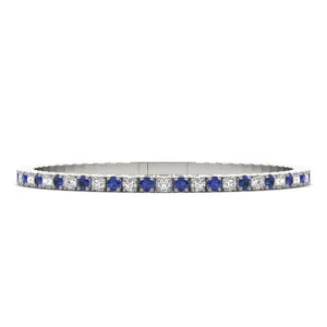 Sapphire Flexible Eternity Bangle Bracelet image, 