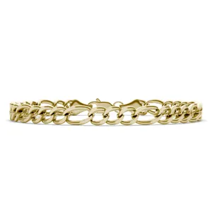 Semi-Solid Figaro Link 8.5 in. Chain Bracelet 5.8mm image, 