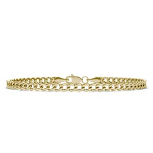 Semi-Solid Cuban Link 7.5 in. Chain Bracelet 3.45mm image, 
