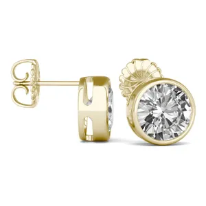 Round Brilliant Bezel Stud image, 