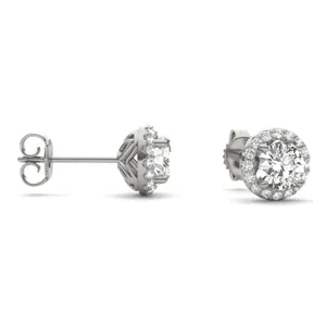 Round Hearts & Arrows Signature Halo Stud image, 