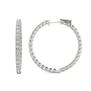 Inside Out Hoop Earrings (3 3/4 ct. tw. DEW) image, 