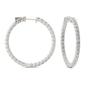 Inside Out Hoop Earrings (3 3/4 ct. tw. DEW) image, 