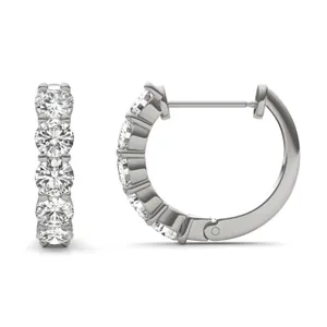 Five-Stone Mini Hoop Earrings image, 