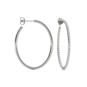 Airy Oval Hoop Earrings (1 1/2 ct. tw.) image, 