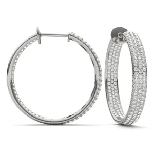 Stardust Three Row Hoop Earrings image, 