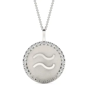 Bold Aquarius Zodiac Pendant image, 