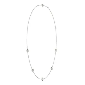 Floral Pavé Station Necklace image, 