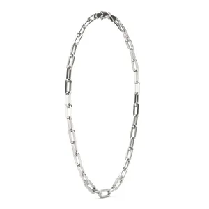 Triple Pavé Paperclip Chain Necklace image, 