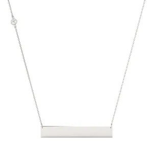 Engraved Block Name Bar Pendant image, 
