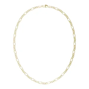 Semi-Solid Figaro Link 24 in. Chain Necklace 5.8mm image, 