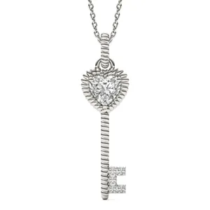 Twisted Rope Heart Key Pendant image, 