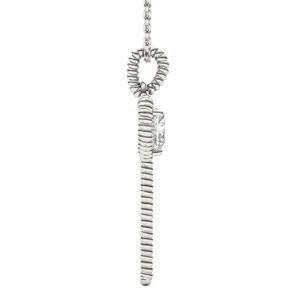 Twisted Rope Heart Key Pendant image, 