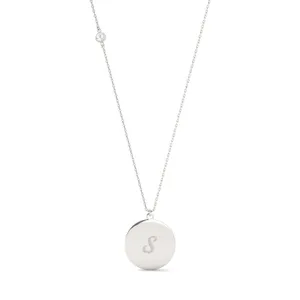 Engraved Script Initial Pendant image, 