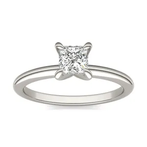 Princess Simple Solitaire Engagement Ring image, 
