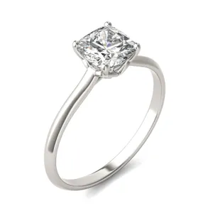 Cushion Hearts & Arrows Signature Solitaire Engagement Ring image, 