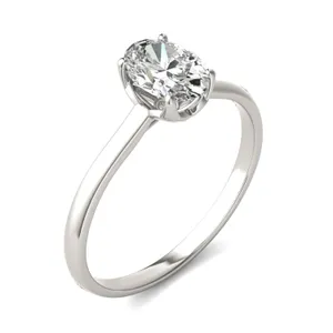 Oval Signature Solitaire Engagement Ring image, 