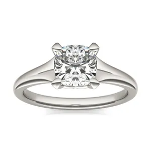 Cushion Hearts & Arrows Wide Shank Signature Solitaire image, 