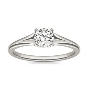 Round Hearts & Arrows Wide Shank Signature Solitaire image, 