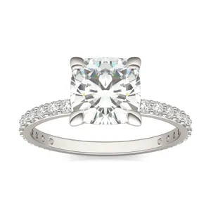 Cushion Martini Accented Engagement Ring image, 