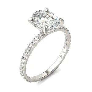 Oval Martini Accented Engagement Ring image, 