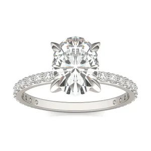 Oval Martini Accented Engagement Ring image, 