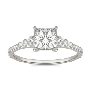 Princess Signature Graduated Side-Stone Engagement Ring image, 
