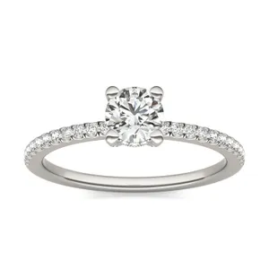 Round Brilliant Hope Hidden Halo Engagement Ring image, 