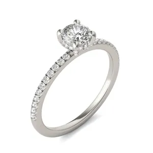 Round Brilliant Hope Hidden Halo Engagement Ring image, 